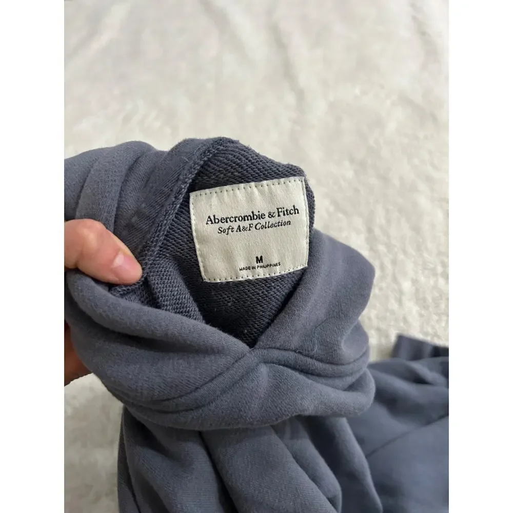 Abercrombie Fitch Womens Soft Fleece Hoodie Sz M Casual Preppy Comfort Lounge - Picture 5 of 6